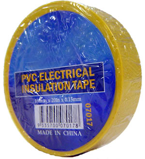 Tape Insulation Yellow 20m $1.80
